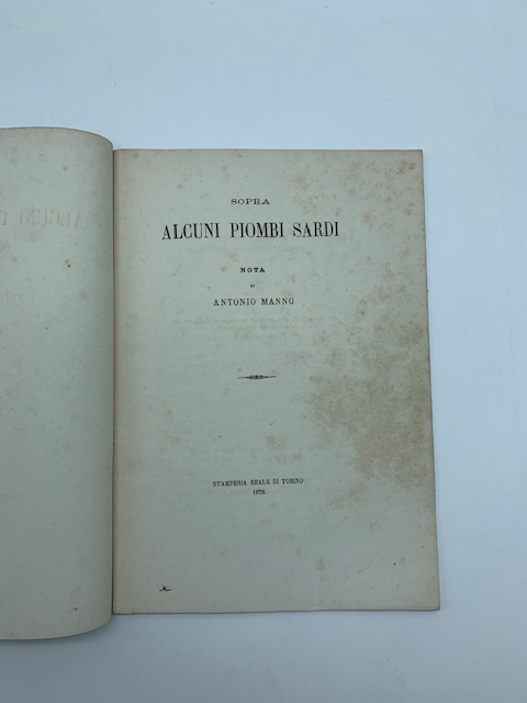 Sopra alcuni piombi sardi. Nota